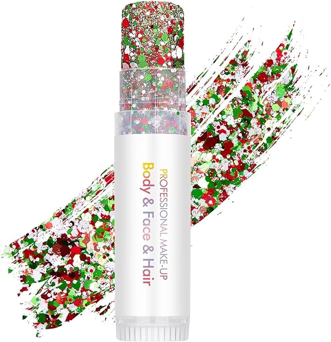 Hair Glitter Stick, Perfect Sparkling Theme Day Neon Outfit Singer Concert Music Rave Festival Party Christmas Accessories...