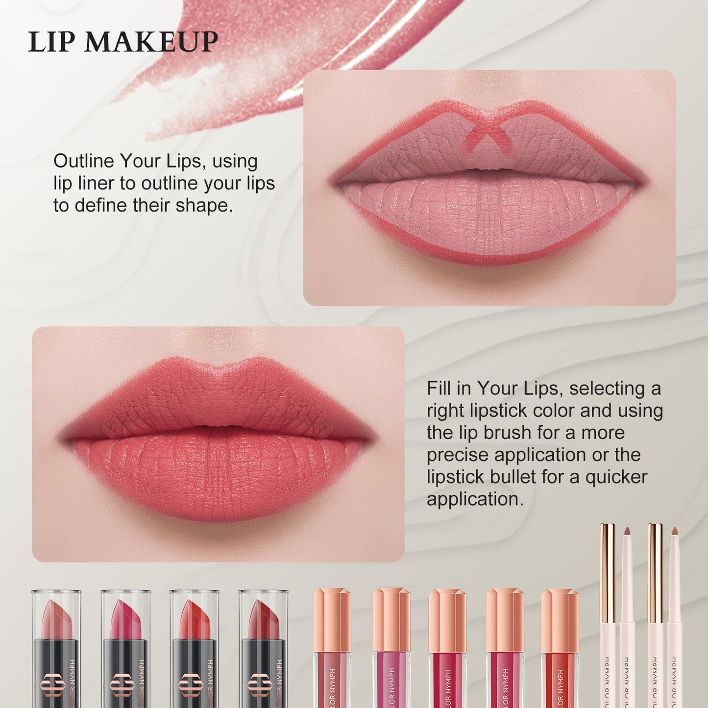 Color Nymph Professional Makeup Set for Teens, Girls & Women - Full Kit with Storage Train Case, Beginner Cosmetics Kit with Eye