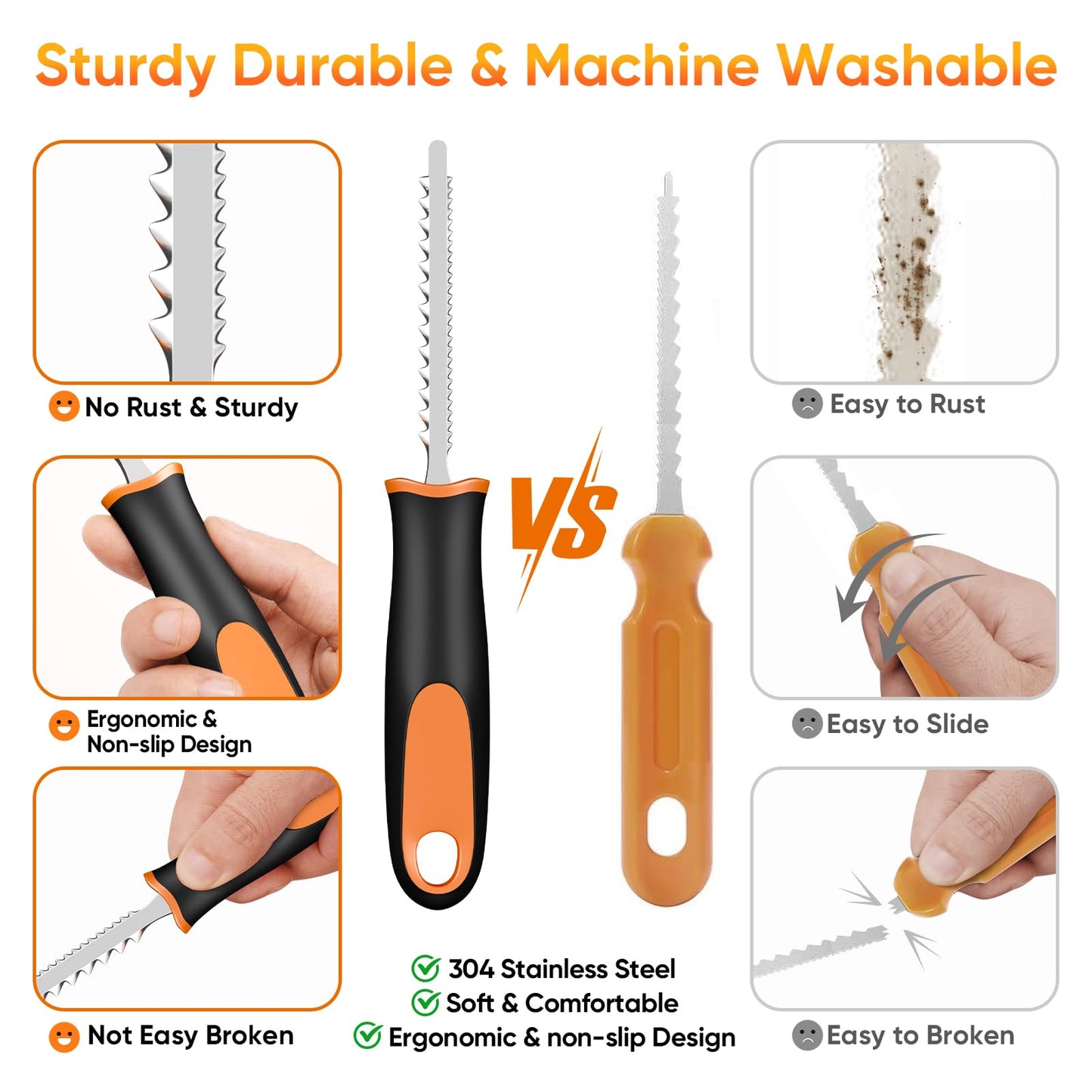 NESSTU Pumpkin Carving Kit with Stencils: 31 PCS Halloween Pumpkin Carving Tools - Professional Pumpkin Carving Set - Heavy Duty Stainless Steel Jack-O-Lanterns Pumpkin Carving Knife for Kids Adults