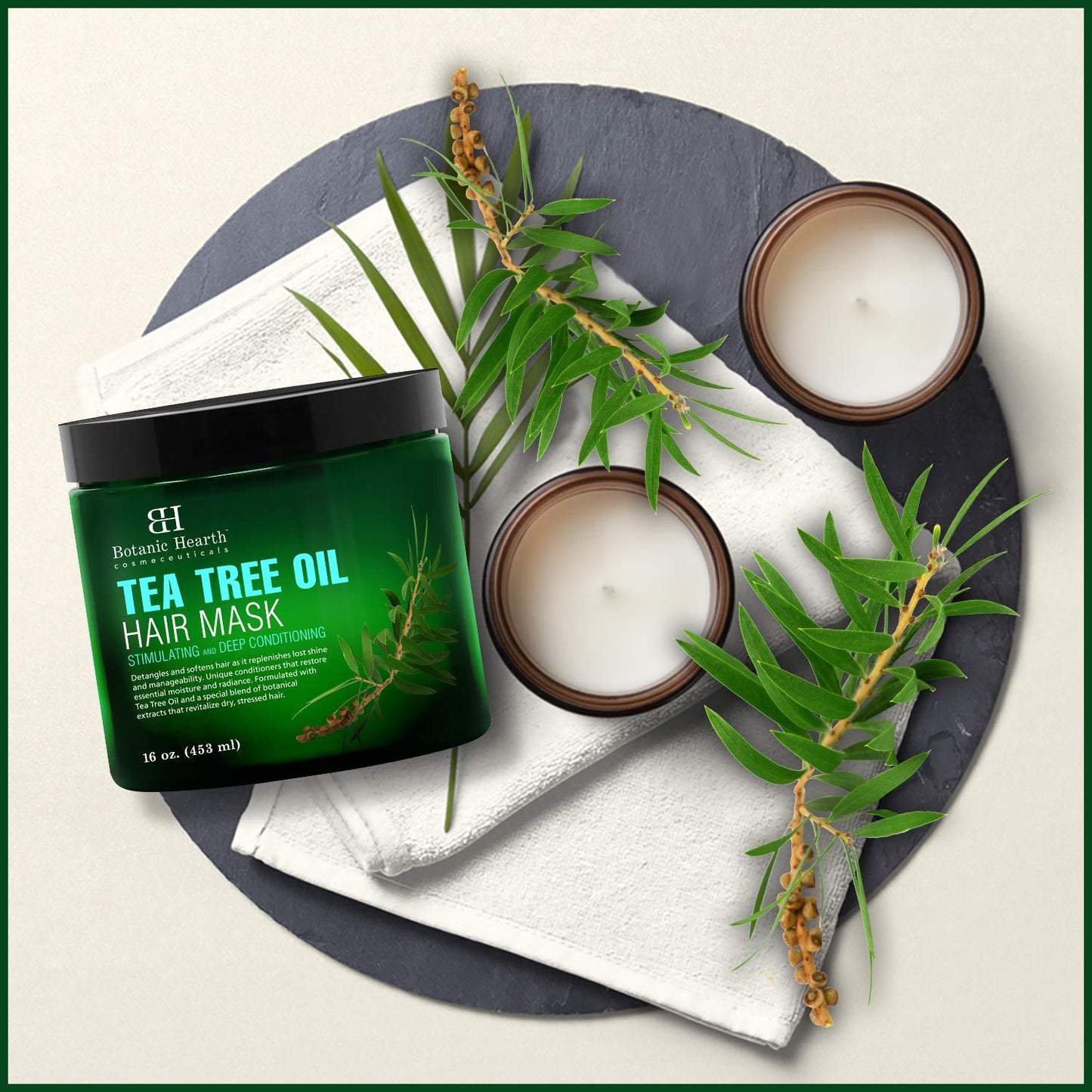 Botanic Hearth Tea Tree Hair Mask & Deep Conditioner, Moisturizes & Protects Hair & Scalp | With Soy Protein, Vitamin E, Collage