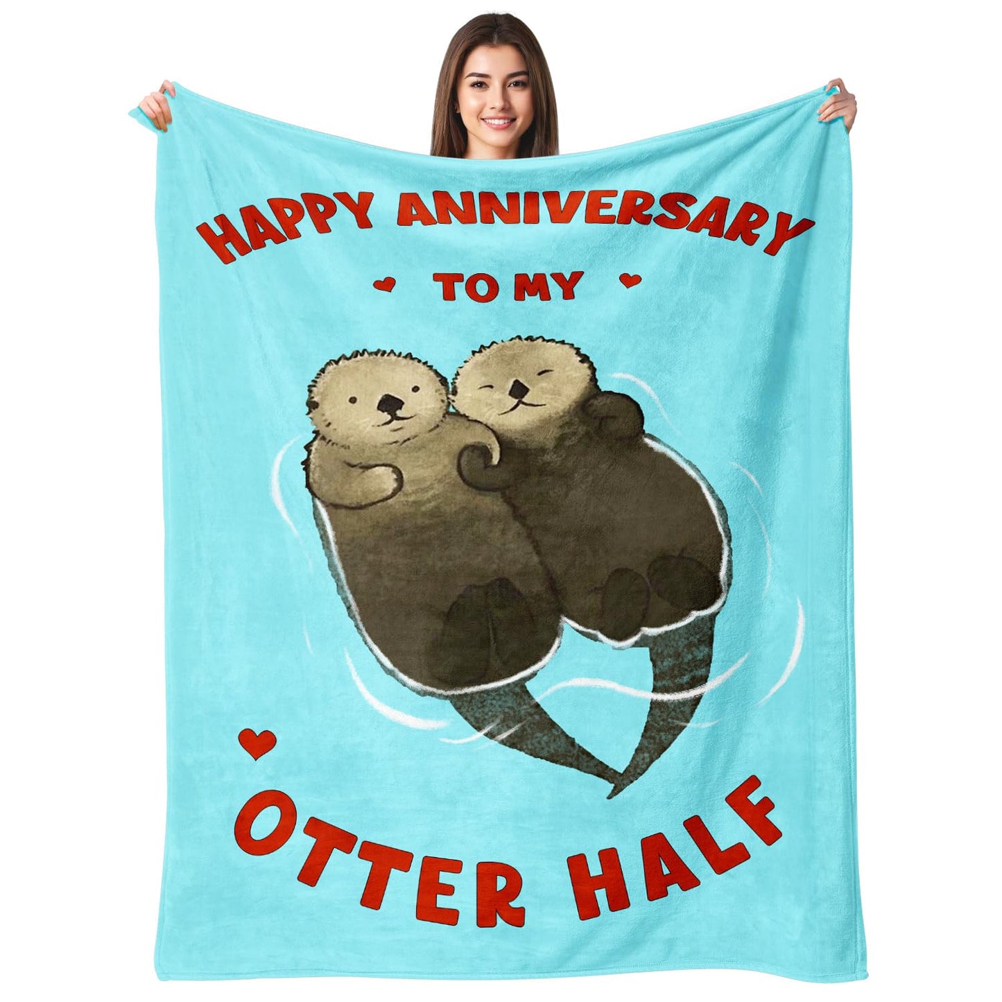 Wedding Anniversary Blanket Gifts for Women Men - Happy Anniversary Wedding Romantic Gifts for Wife Husband Boyfriend Girlfriend Couple Gifts for Him Her - I Love You Gifts - Throw Blanket 50"X60"