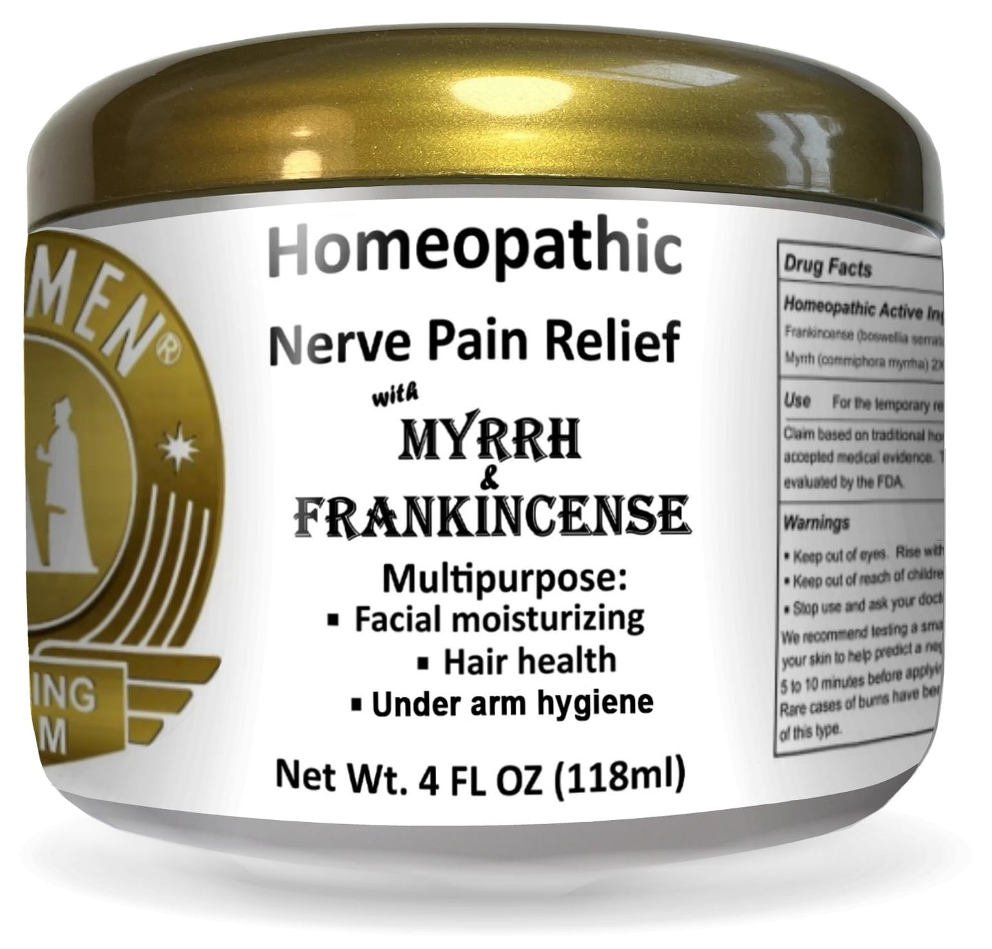Wise Men Healing Balm with Myrrh and Frankincense Essential Oils for Neuropathy, Sciatica and Nerve Pain Massage and Skin Moisturizing (Pack of 2)