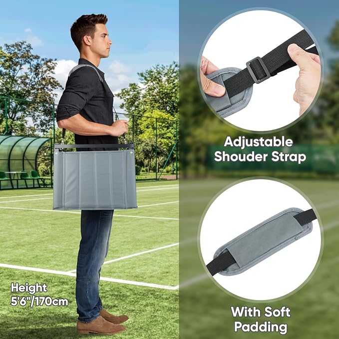 APEXUP Stadium Seats with Back Support, Portable Bleacher Seat with Large Pocket and Cup Holder, Wide Stadium Chair for Sports Events and Concerts
