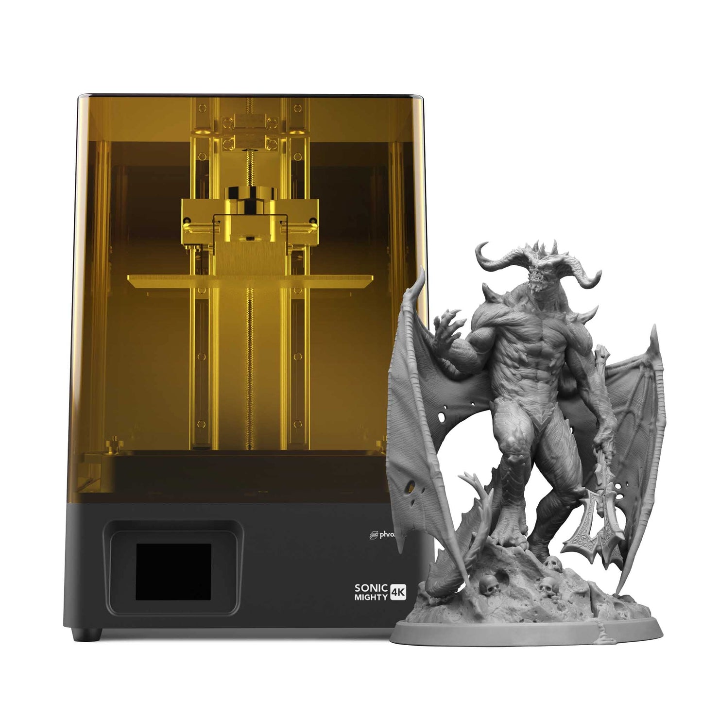 phrozen Sonic Mighty 4K LCD Resin 3D Printer, 9.3" Monochrome LCD, Tabletop 3D Resin Printer with 52µm XY Resolution, 7.9 * 4.9 * 8.7 Inch Printing Volume for Models, Miniatures and Action Figures