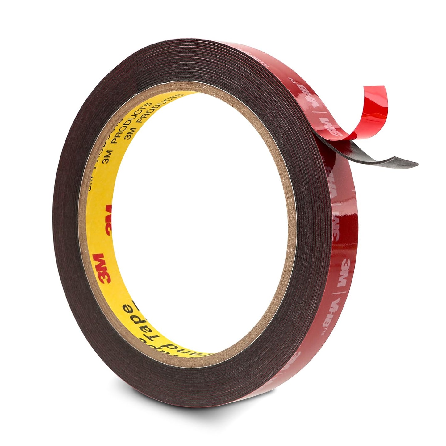 3M Double Sided Tape VHB 0.5" x 15.4 Ft 5925, Heavy Duty Mounting Tape, Foam Tape Strong Adhesive for Automotive Emblem Trim Décor Dashboard Home Office Indoor Outdoor, Black, 0.025'' Thick