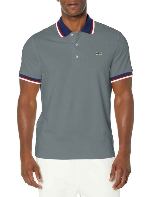 Lacoste Men's Regular Fit Stretch Mini Piqué Polo Shirt