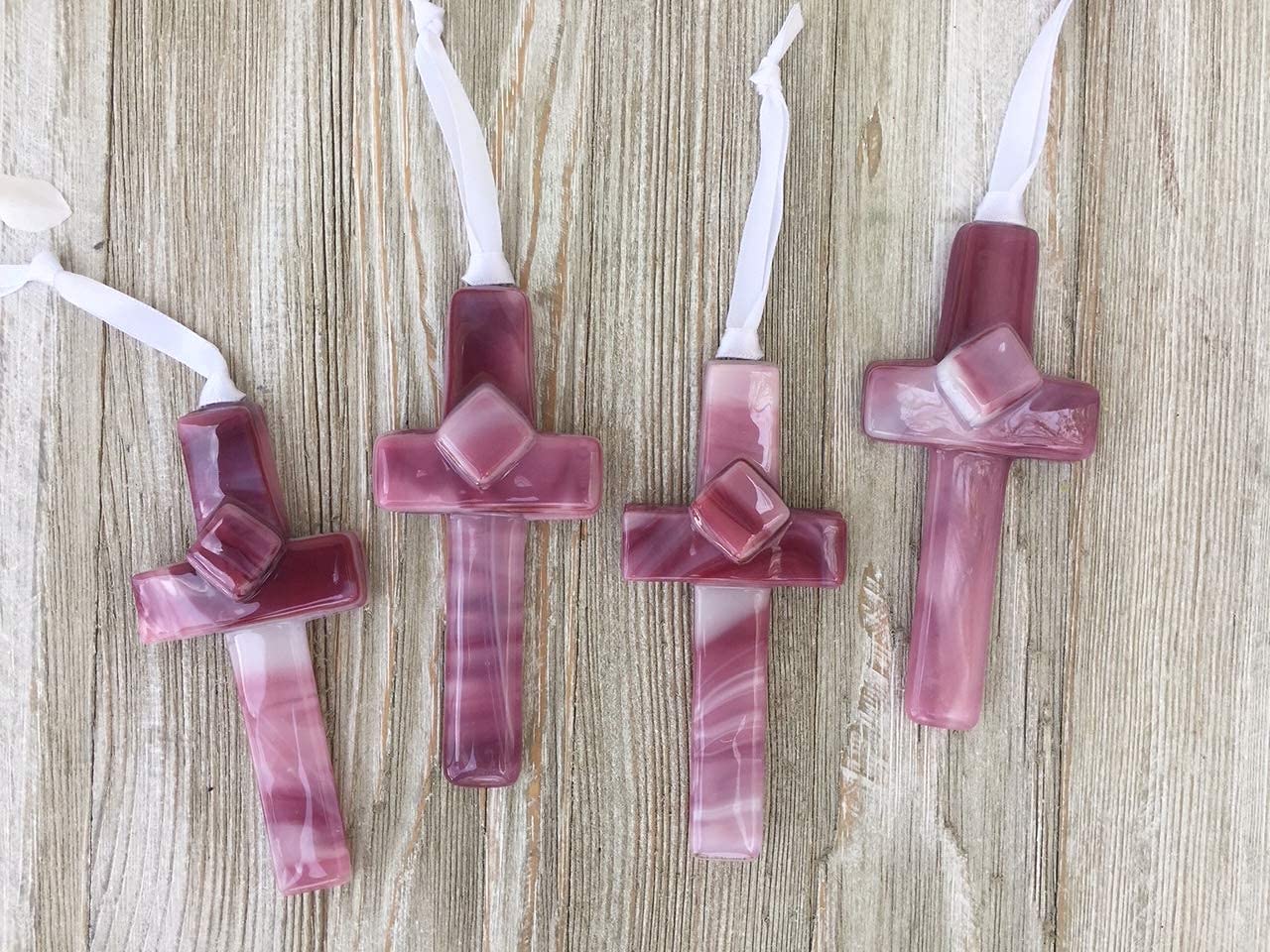 Christian Gift for Sister - Handmade in USA Glass Cross for Sister with Poem- Sister Gift on Christmas, Mother's Day, Birthday-Sister to Sister Gift