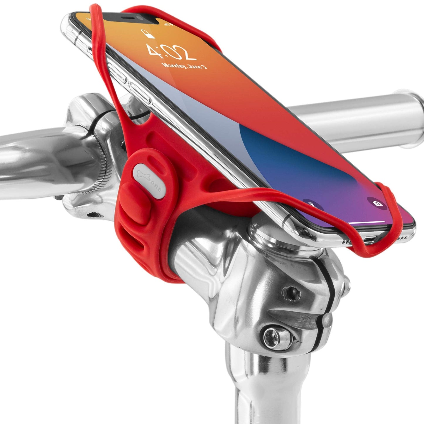 Bone? Bike Tie Pro 4 Bike Phone Mount Bicycle Phone Holder For Stem Mounting 4.7-7.2 Cell Phones, Ultra Light Phone Mount For Bi