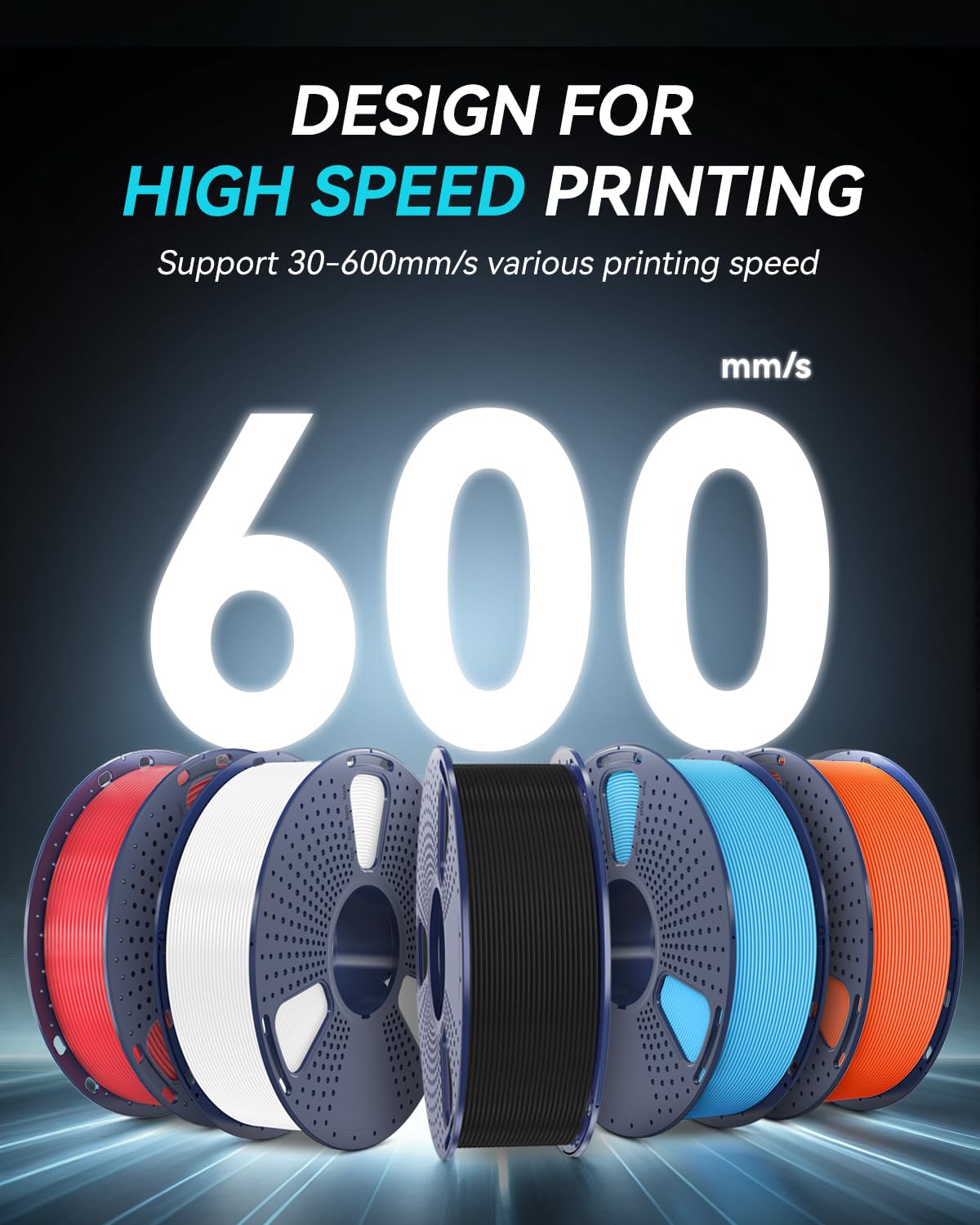SUNLU High Speed PETG Filament 1.75mm Bundle, Less Stringing PETG 3D Printer Filament, 2kg in Total, 1kg per Spool, 2 Pack, Black+Black