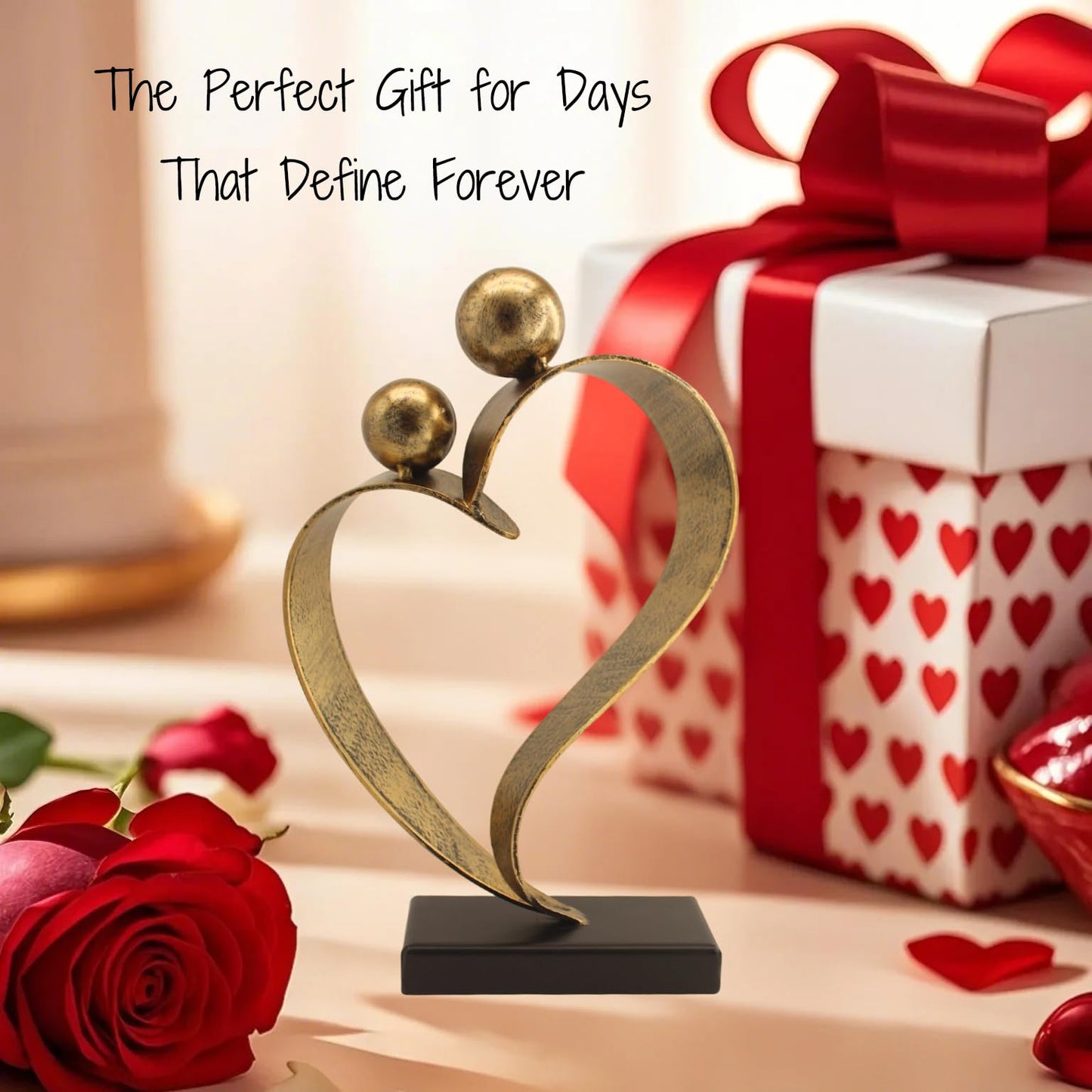 Bronze Anniversary Gifts for Her 8th Anniversary Gifts for Couple 19th Wedding Gifts for Husband Bronze Metal Rose for Girlfriend Wife Women in Her Birthday Wedding Valentine's Day(bronze)