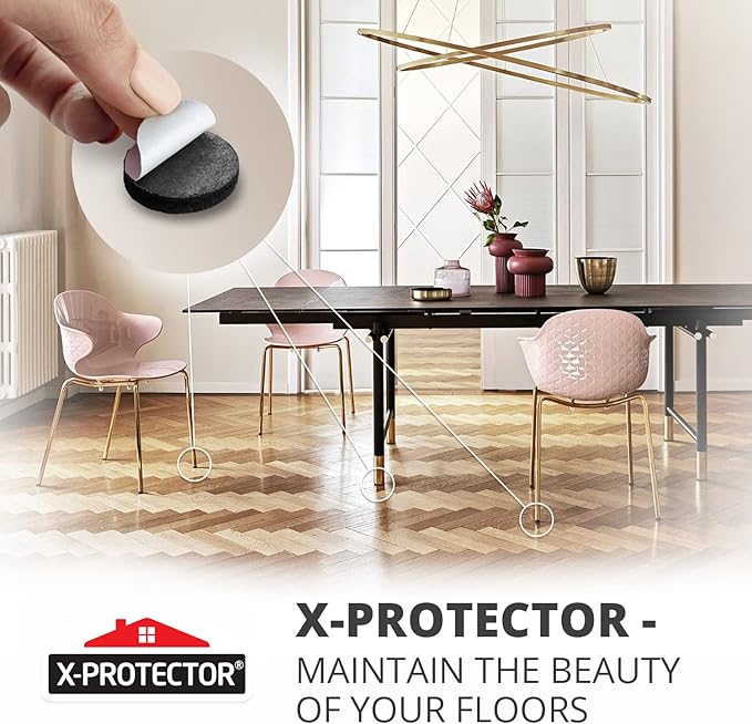 Felt Furniture Pads X-PROTECTOR 8 PCS - Premium 6” x 4 3/8” Heavy Duty Black Felt Sheets! Cut Large Furniture Pads to The Size You Need - The Best Felt Floor Protectors for Any Hard Floor!