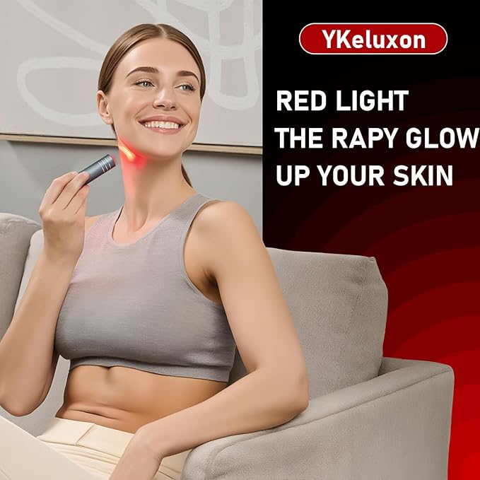 Infrared Red Light Therapy Device for Joint and Muscle, Portable Red Light Therapy Torch, Near Infrared Light for Body, Face, Neck, Back,Knee, 660nm 850nm LED Light Therapy Wand (Grey)