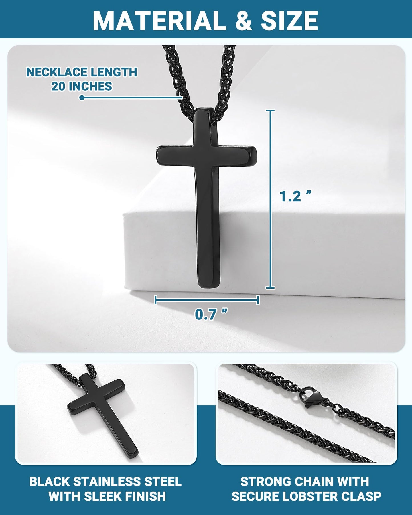 ORISPRE 10 Year Old Boy Birthday Gifts Double Digits, 10th Birthday Decorations Cross Necklace Coolest Gifts for 10 Year Old Boys Ideas