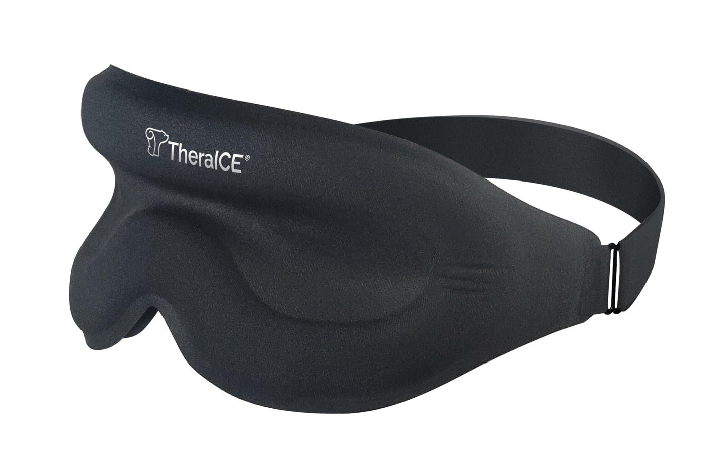 TheraICE Sleep Mask + Cooling Gel Relief - Sleep Eye Mask Blackout Blindfold Cold - 3D Contoured Relaxing No Pressure Eye Cover to Block Light for Comfortable Soothing Night Sleeping/Men & Women