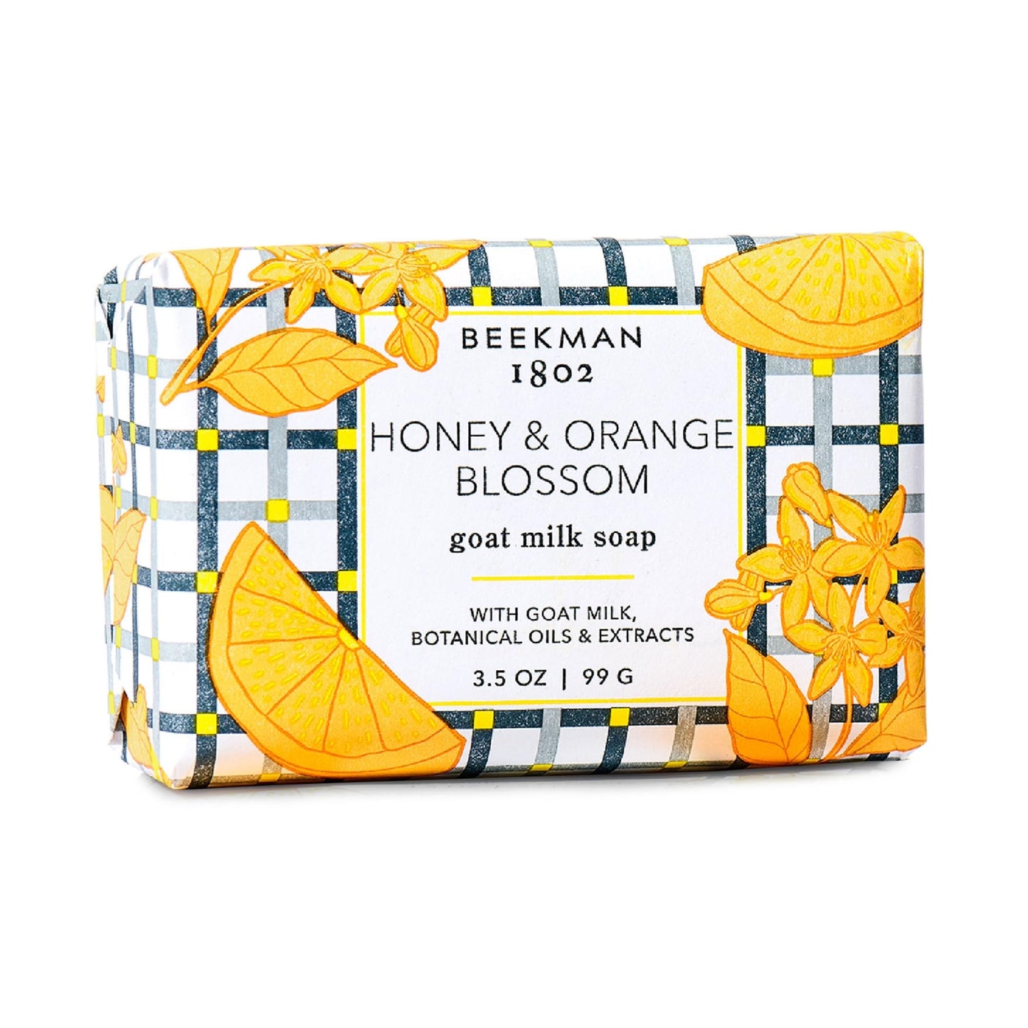Beekman 1802 Goat Milk Body Soap Bar, Honey & Orange Blossom - Scented - 3.5 oz - Nourishes, Moisturizes & Hydrates - 100% Veget
