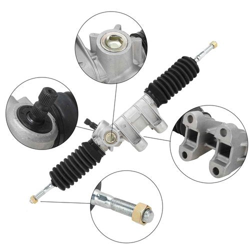 Roykaw Golf Cart Steering Gear Box Assembly Replacement with Tie Rod Ends Compatible with Yamaha G29/Drive Gas & Electric Models, Steering Rack and Pinion, Durable and Sturdy, OEM# JW1-F3400-00