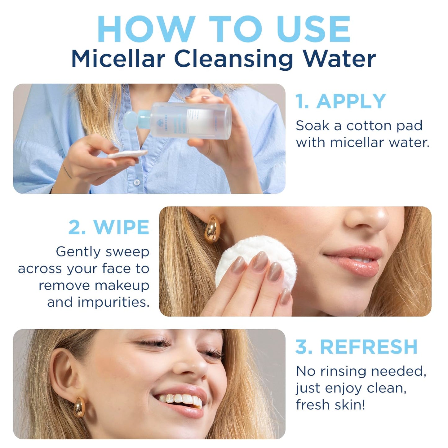 Tree of Life Beauty Micellar Cleansing Water (6.8fl oz) - Micellar Water Makeup Remover with Niacinamide, Vitamin B5, Glycerin -