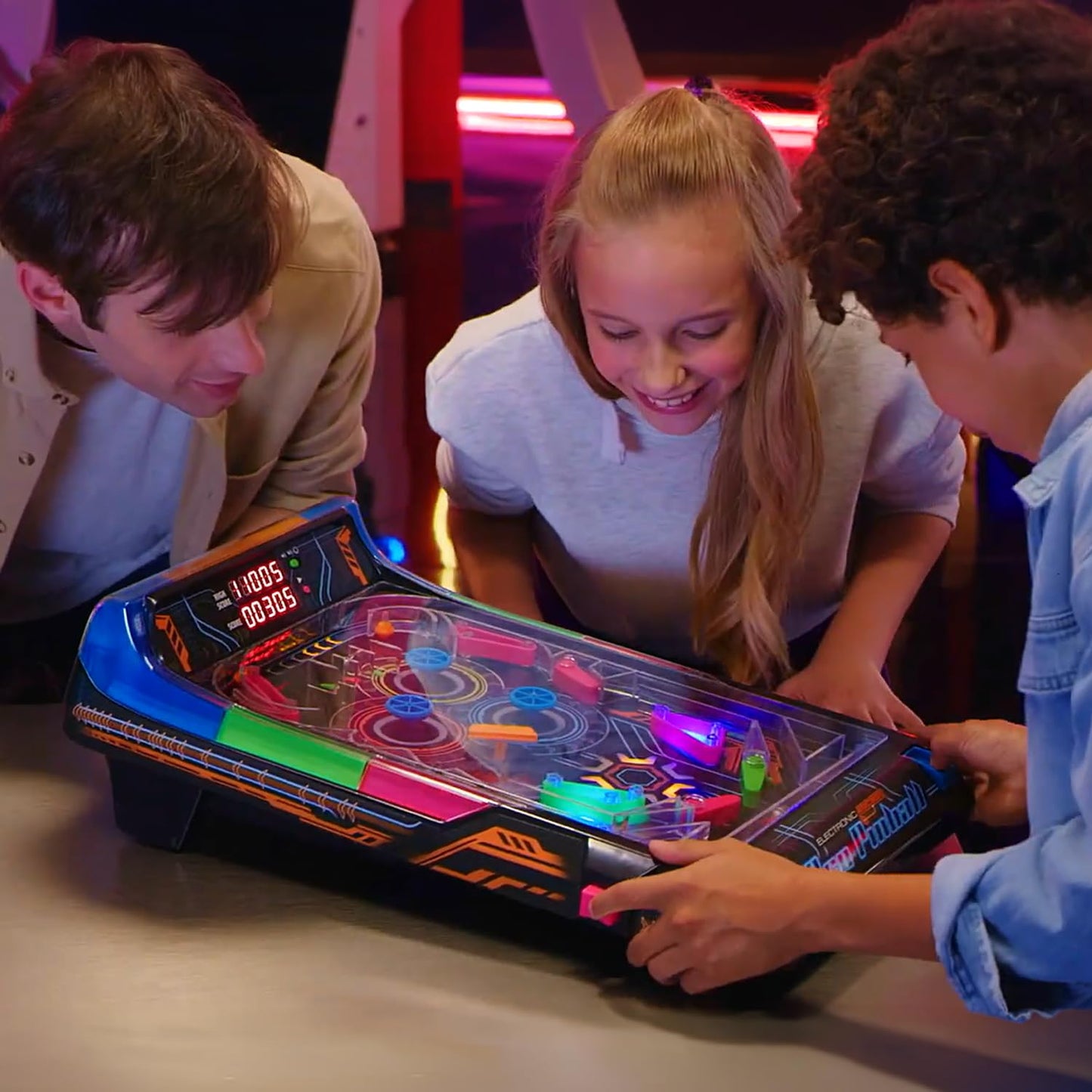 Merchant Ambassador Electronic Arcade Pro Pinball - Light & Sound Tabletop Game, Dual LED Scoreboard, 10 Professional-Grade Features, Adults Kids Age 6+