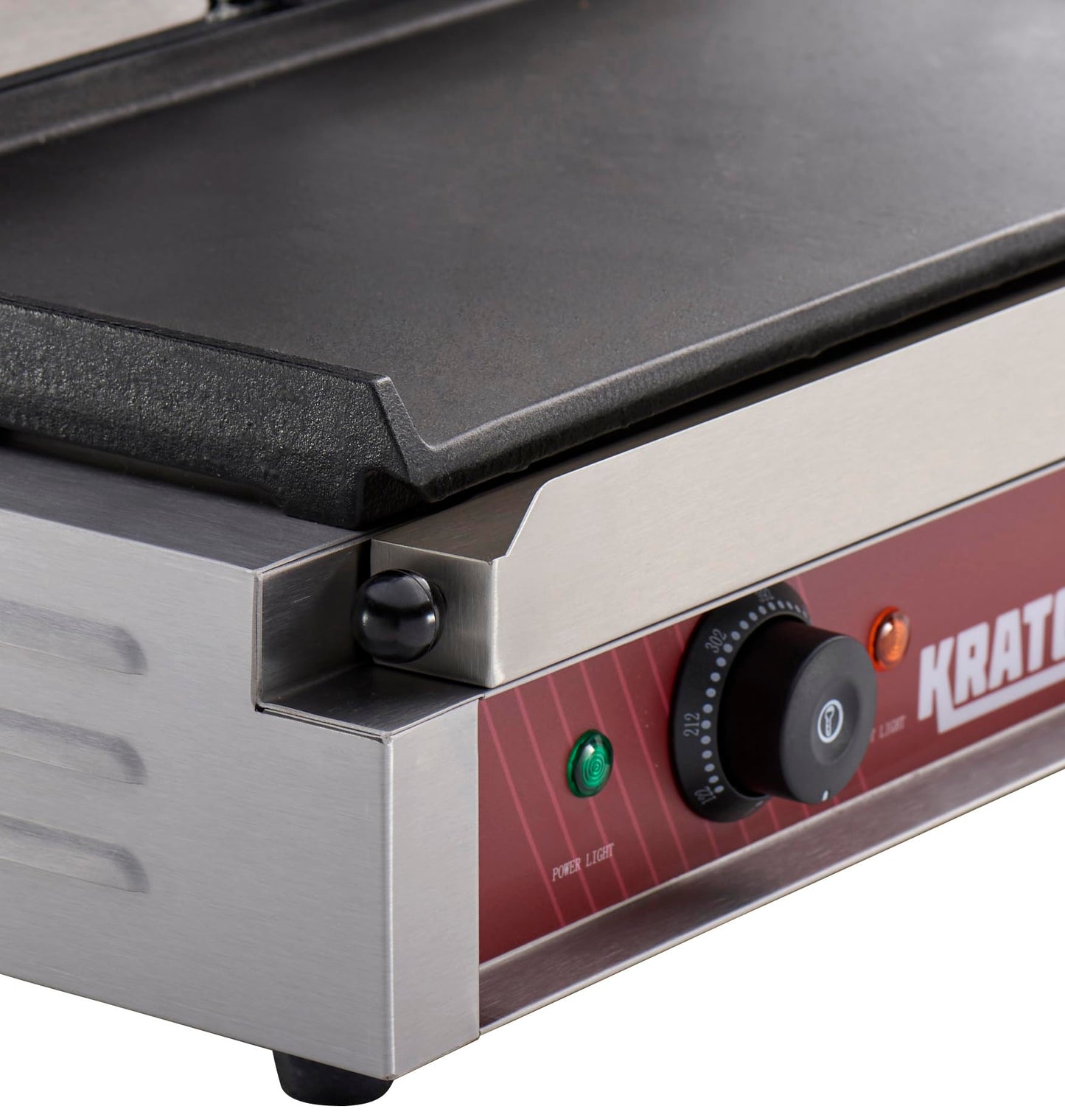 Kratos Commercial Electric Panini Sandwich Grill with Smooth Plates, 18.7"x9" Cooking Surface, Commercial Countertop Panini Press, 120V, 3500W (29Y-024)