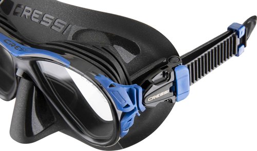 Cressi Naxos 2-Lens Masks, Black/Blue