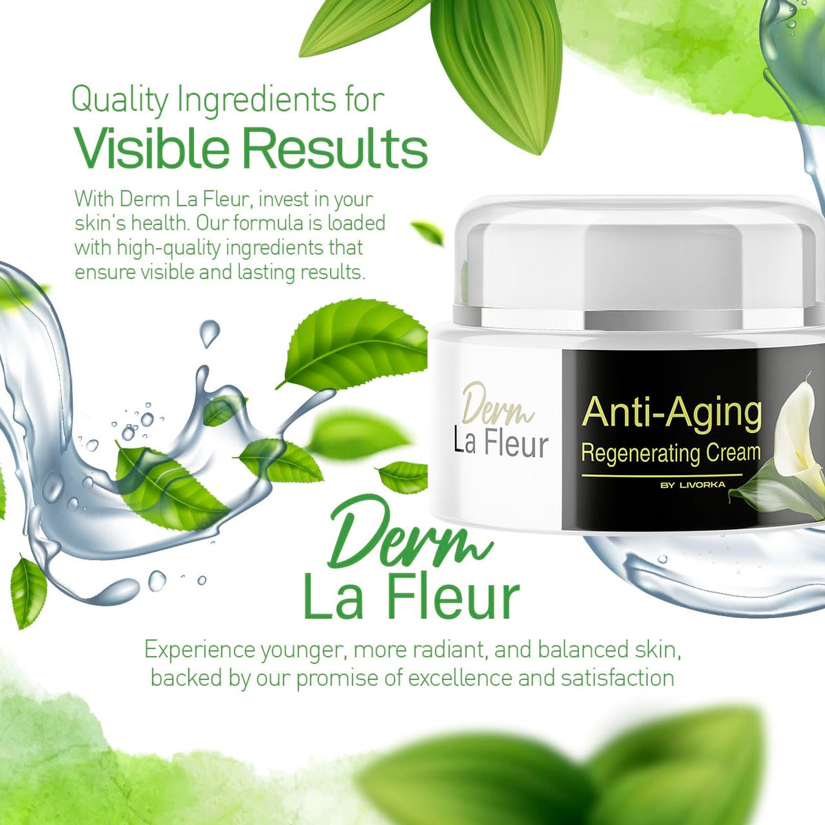 2 Pack- Derm La Fleur Cream - Derm La Fleur Anti-Aging Cream, Derm La Fleur 2 Bottle For 60 Days, Derm LaFleur Plus, DermLaFleur