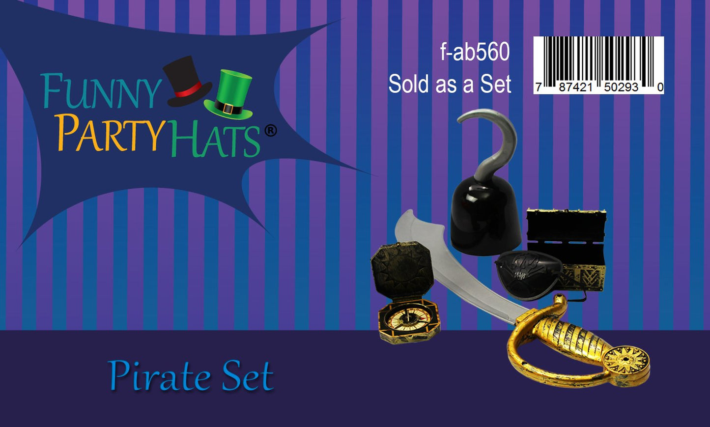 Funny Party Hats Pirate Accessories - Costume Accessory Set