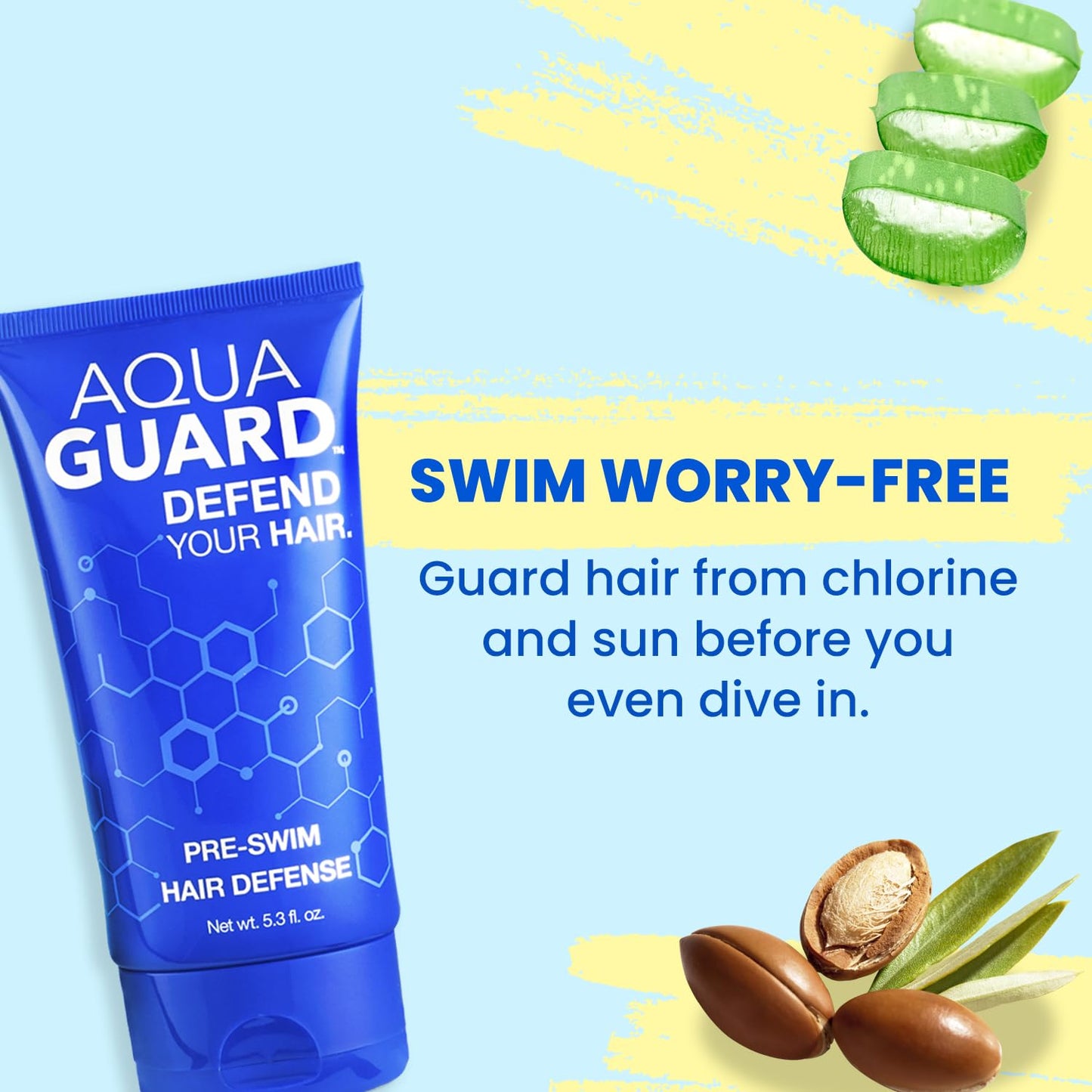 AQUA GUARD Swimmers Essential Hair Protection Bundle | Prevents Chlorine Damage + Softens Hair While Swimming | Color Safe, Leav