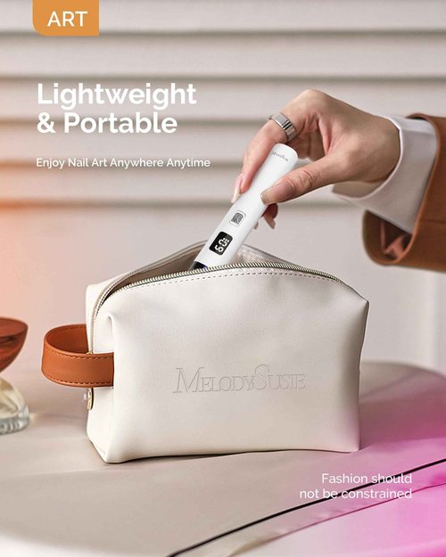 MelodySusie Professional Nail Drill 30000RPM with Portable UV Nail Lamp