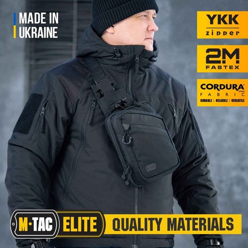 M-Tac Tactical EDC Bundle: Elite Sling Bag & Concealed Carry Holster in Black