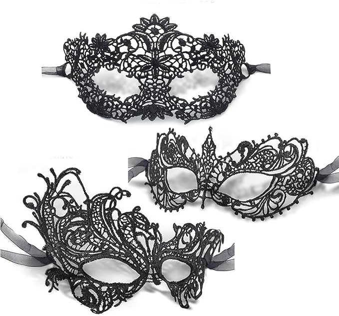 Masquerade Masks for Women Lace Venetian Halloween Eye Mask for Carnival Party Prom Ball