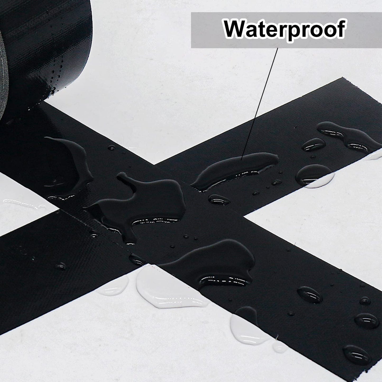 JIALAI HOME Black Duct Tape 3 Inch Wide, Industrial Grade 3 inches x 55 Yards (164 ft), 9 Mil Heavy-Duty, Waterproof, Strong, Flexible, No Residue, for Crafts & Home Improvement