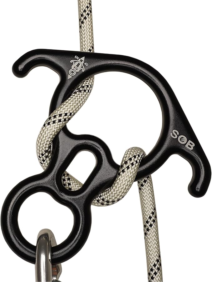 SOB Rescue Figure 8 Descender Belaying Belay Device Rock Climbing Rappelling Gear Aluminum Magnesium Alloy for Climbing,Hi...