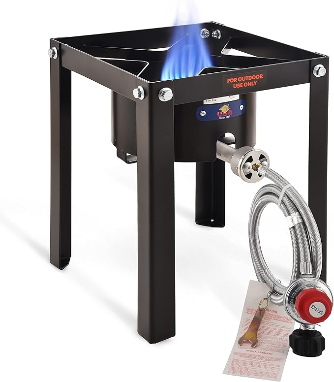 ARC 55,000BTU Propane Burner Camping Stove,Outdoor Gas Stove Burner Cooker for Cooking for Turkey Fry,Homebrewing,Crawfish...