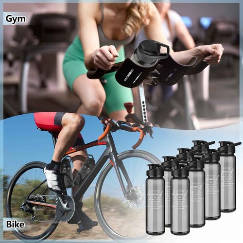 24 Pack Thank You Gifts Water Bottle Employee Coworker Team Appreciation Gifts 24 oz Inspirational Sports Bottles for Staff Women Men May You Be Proud of The Work Plastic Bottle, Black