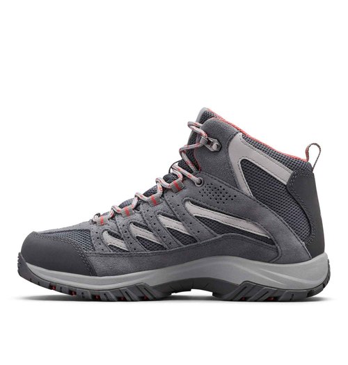 Columbia Womens Crestwood Mid Waterproof, Graphite/Daredevil, 9