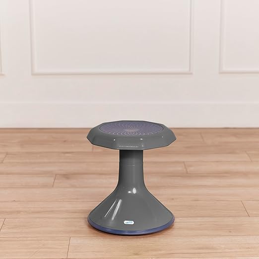ECR4Kids ACE Active Core Engagement Wobble Stool, 15-Inch Seat Height, Flexible Seating, Grey