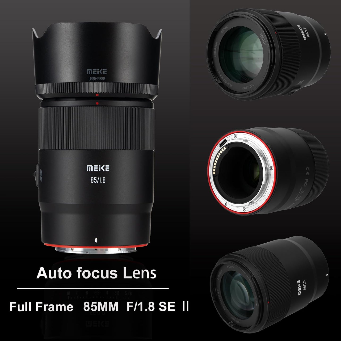 Meike 85mm f1.8 SE II Full Frame STM High Resolution 8K Auto Focus Medium-telephoto Lens Fixed Prime Portrait Lenses for Nikon Z Mount Mirrorless Cameras Z5 Z6 Z7 Z6II Z7II Z8 Z9 Z30 Z50 Z fc