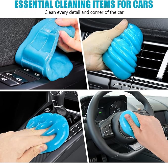 SenseYo 4 Pack Car Cleaning Gel Putty, Car Interior Cleaner Slime Auto Detailing Tools Universal for Notebook Keyboard Camera