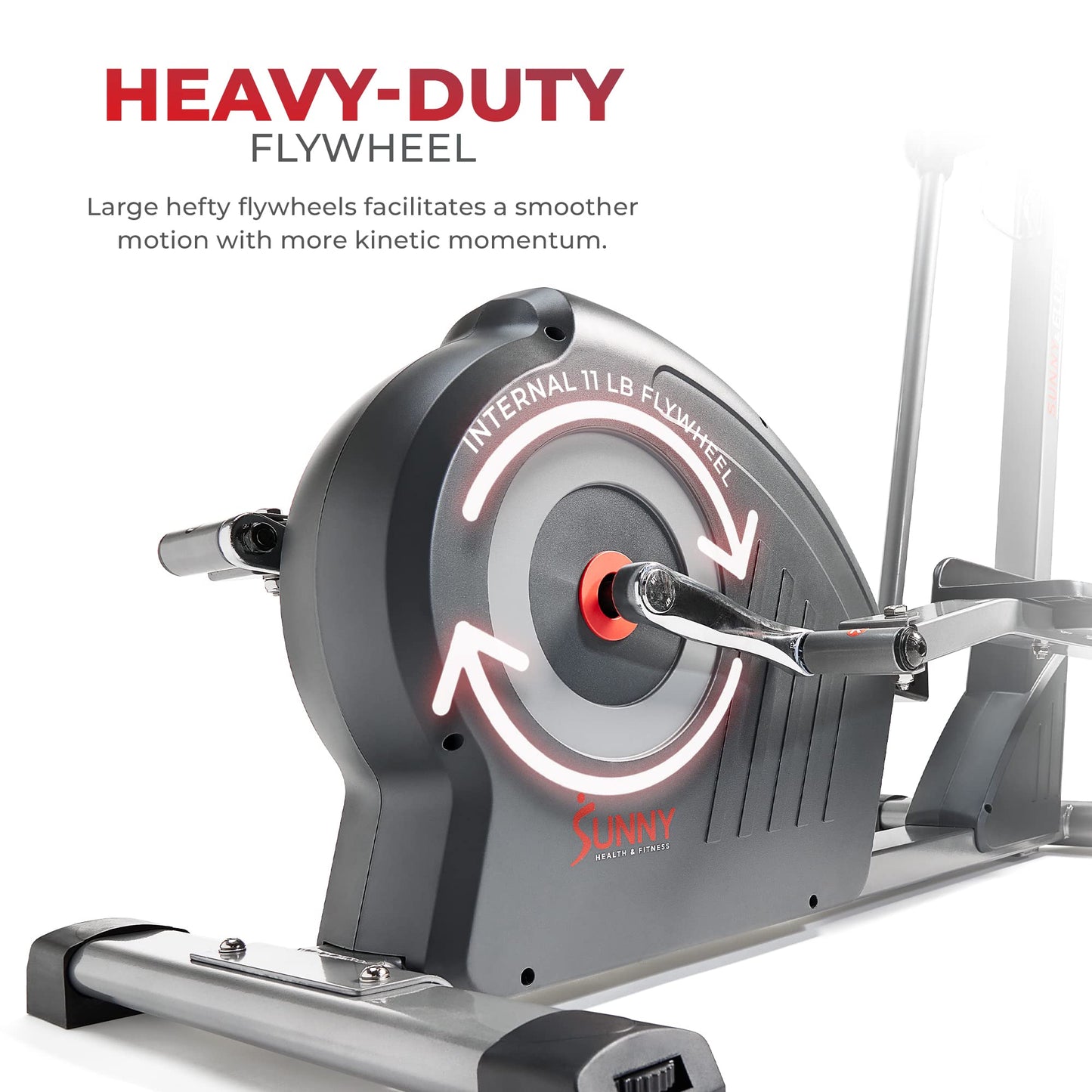 Sunny Health & Fitness Smart Elliptical Exercise Machine for Home, Adjustable 12-Level Resistance with Pulse Sensor, Durable 275 Lbs Weights Capacity, Interactive SunnyFit App Access via Bluetooth