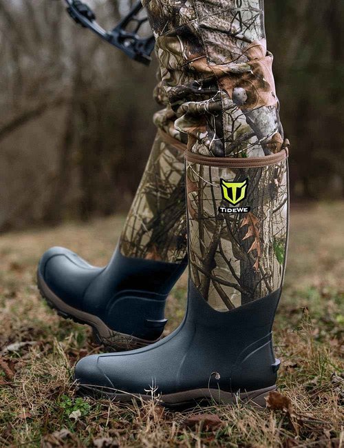 TIDEWE Hunting Boot for Men, Insulated Waterproof Sturdy 16" Men's Hunting Boot, 6mm Neoprene and Rubber Outdoor Boot Next Camo G2 US Size 11