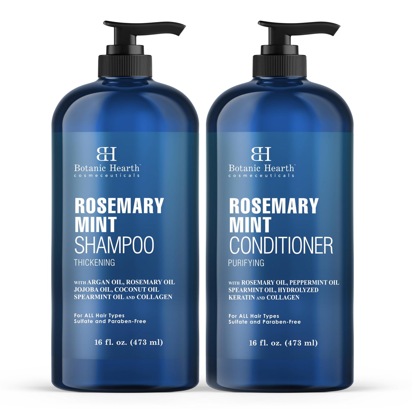 Botanic Hearth Rosemary Mint Shampoo and Conditioner Set, Thickening Formula, Promotes Hair Growth and Scalp Health Sulfate Free
