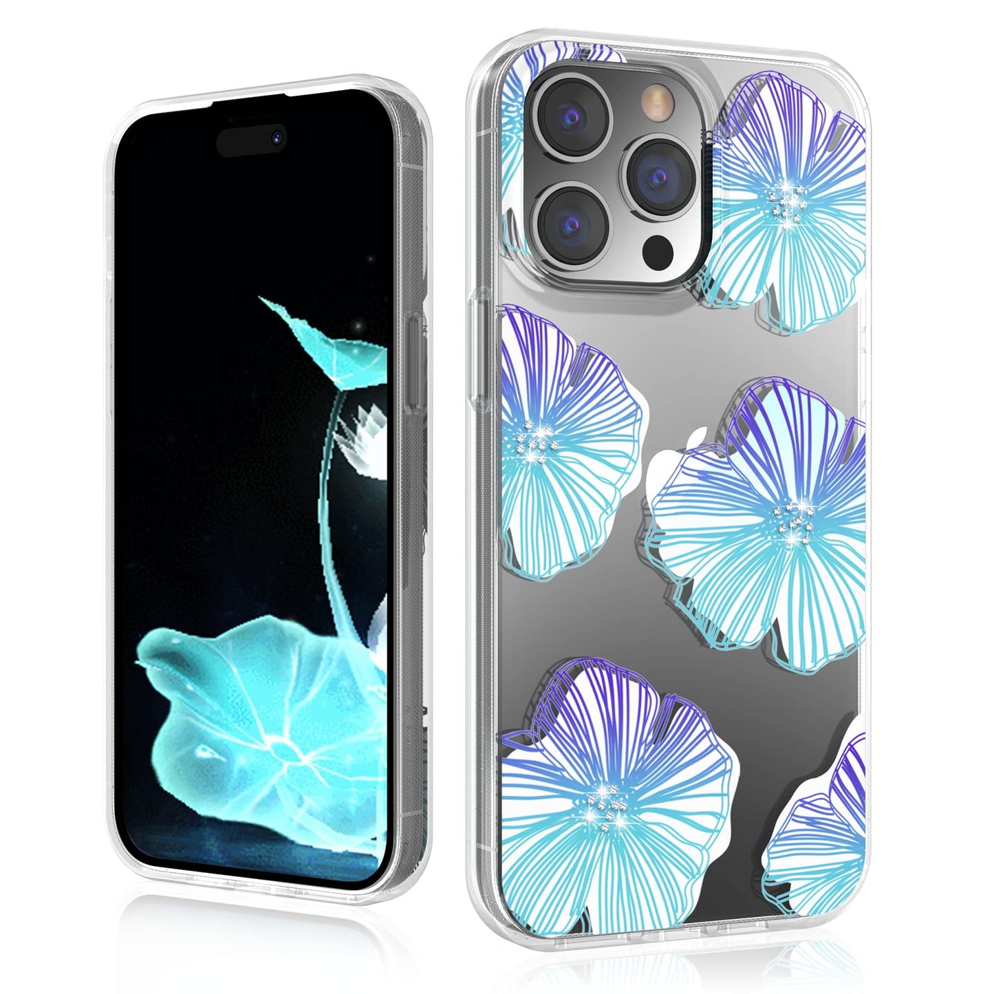 M Mybat Pro Slim Clear Crystal Case For Iphone 14 Pro Max Case 6.7 Inch, Cute Stylish Mood Series Shockproof Non-Yellowing Prote