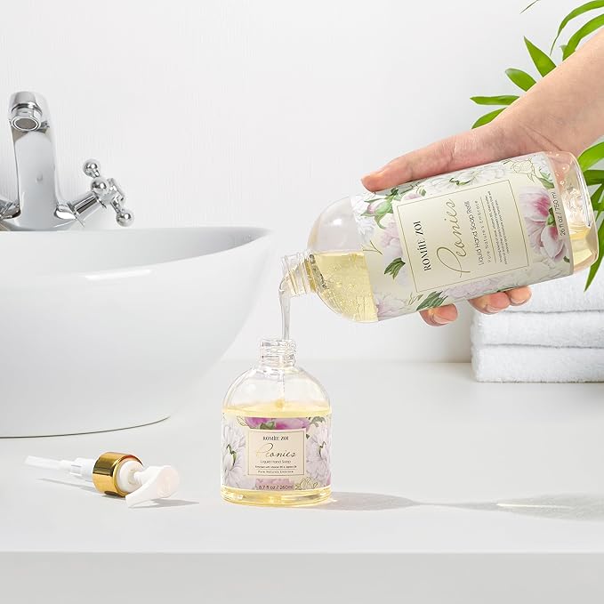 ROMIIE ZOI Liquid Hand Soap Refill, Peony, Gentle & Moisturizing Formula, 750 ML/ 26 FL OZ