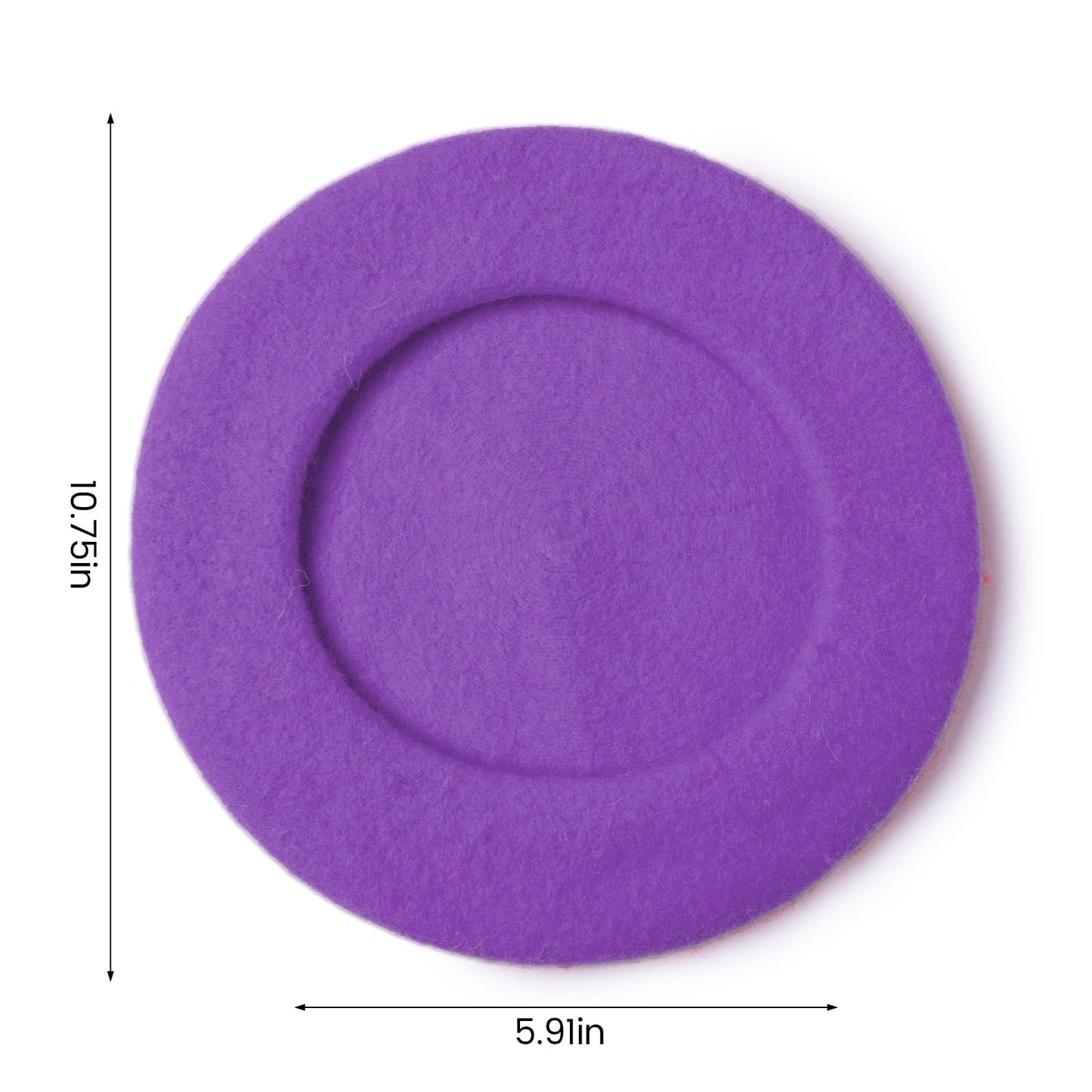 Classic Wool Beret Hats for Women Man Painter hat French Beret for Man Woman Warm Winte. (Purple)