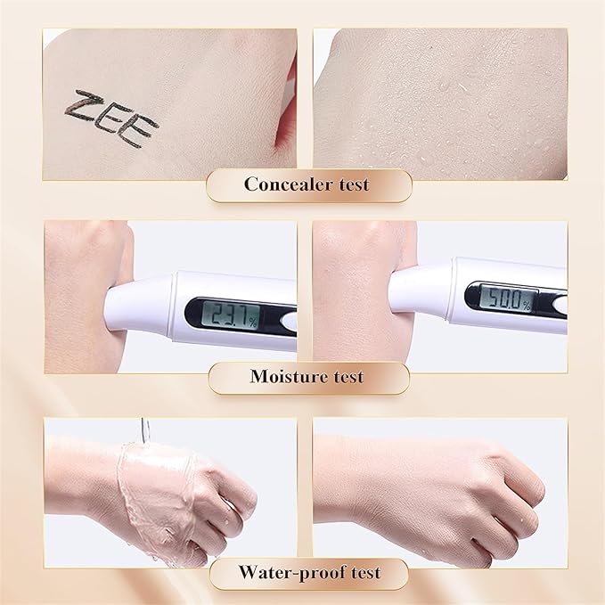 Mushroom Head Air Cushion CC Cream - BB Cream Face Makeup Foundation for Mature Skin Moisturizing Concealer Brighten Long-Lasting, Even Skin Tone for All Skin Types (Nude)