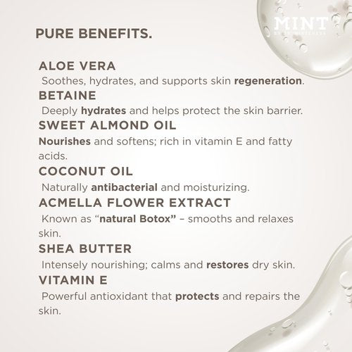 MINT Lip & Eye Serum (15 ml) – Anti-Aging Treatment with Aloe Vera, Betaine & Vitamin E – for a youthful appearance - 96% Natural Ingredients – Vegan