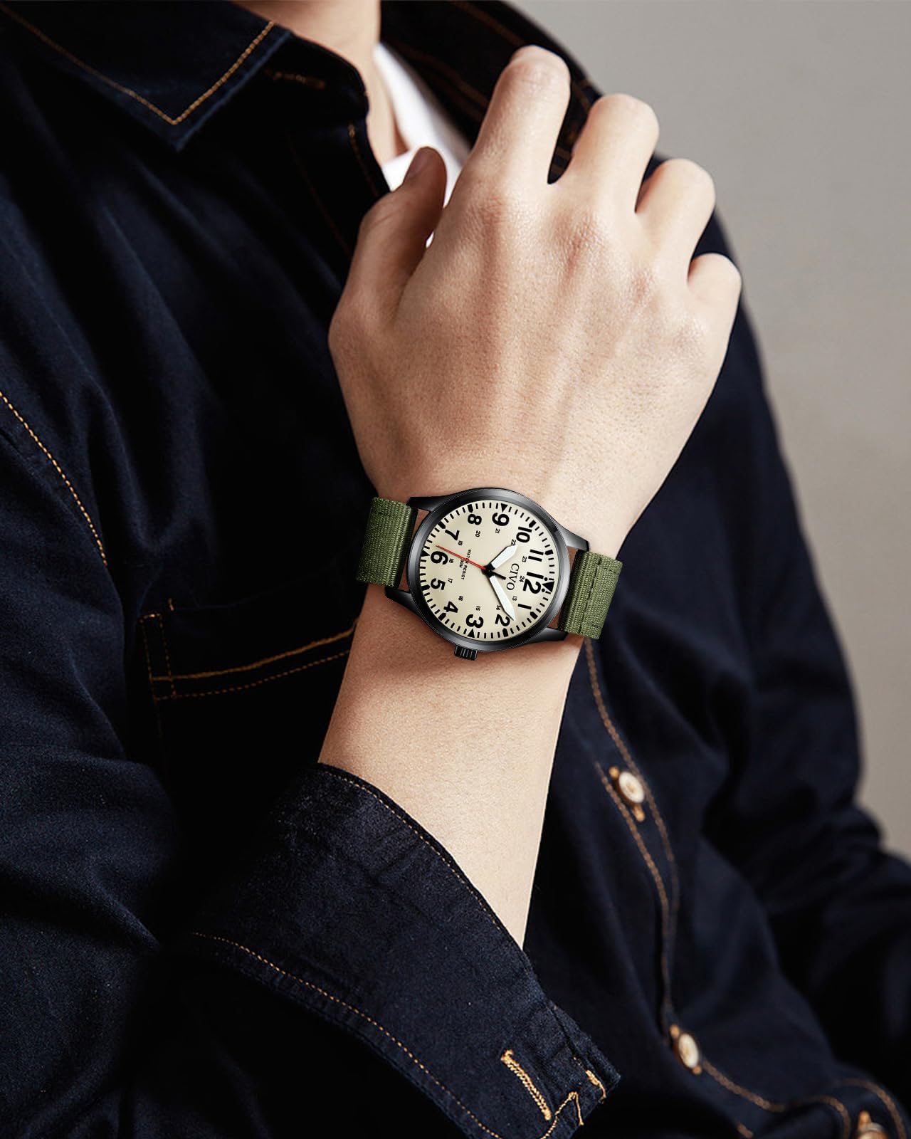 CIVO Military Watch for Men Waterproof: Analog Mens Watches Classic Design - Field Tactical Quartz Wrist Watch