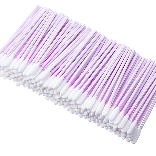 Zhengmy 500 Pieces Foam Cleaning Swabs Sponge Tip Swabs Foam Tip Sticks for Inkjet Printer Print Head, Camera Lens, Optical Equipment 3.66 Inch(Purple)