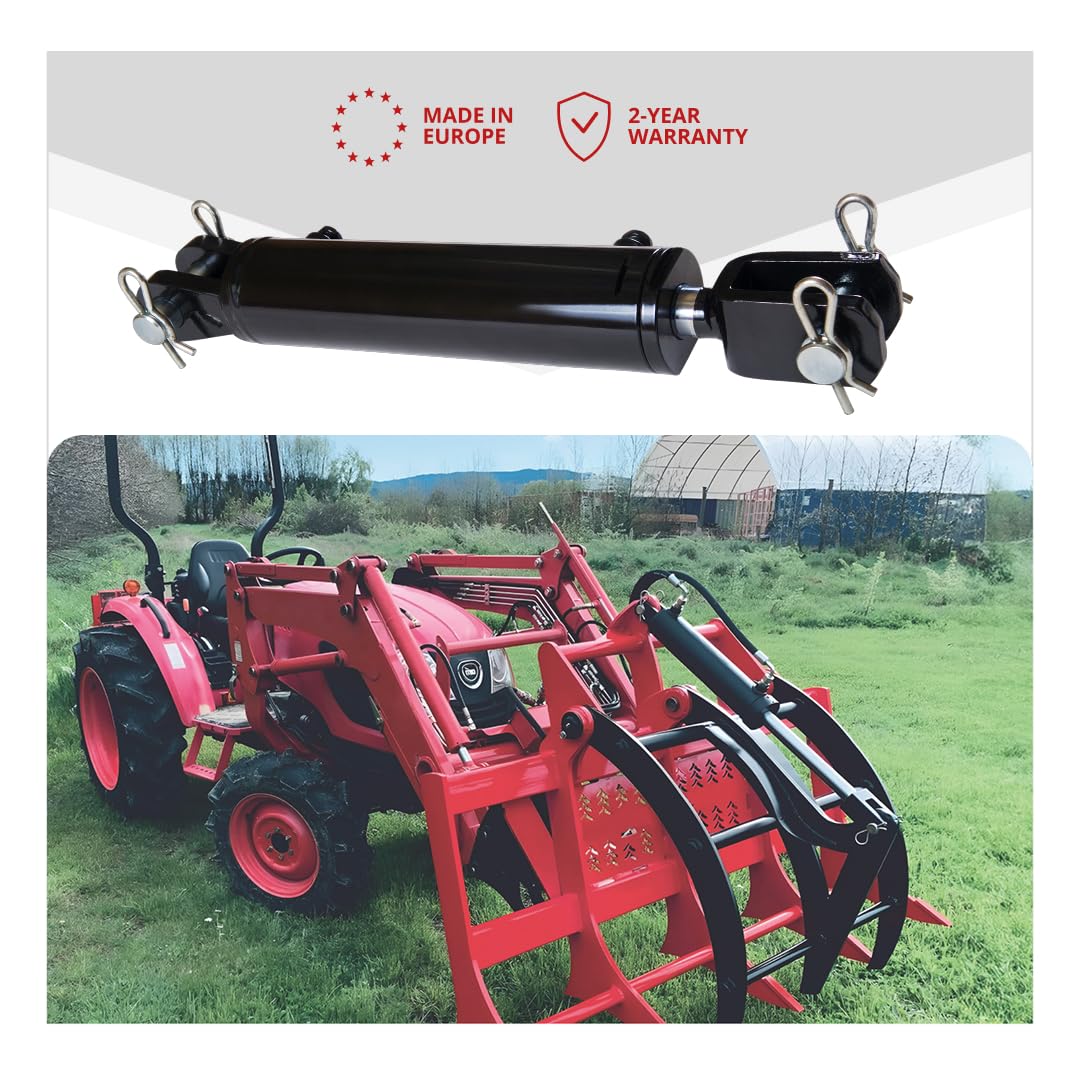 Magister Hydraulics Double Acting Hydraulic Cylinder - AG Clevis Hydraulic Cylinder 2500 PSI tie-Rod Alternative 3.5" bore 8" Stroke (3.5x8 ASAE)