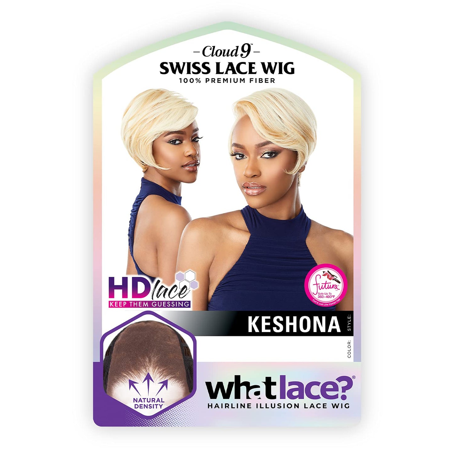 Sensationnel What Lace 13X6 Wigs - Keshona Lacefrontal Hand Tied Glueless Synthetic With Natural Density Preplucked Hairline (2